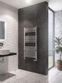 Eastbrook Ladder Rail Eastbrook Wingrave Vertical Straight Heated Towel Rail - 1200 x 600mm in Chrome