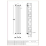Aquarius Bathrooms Column Radiator Aquarius Foundry Vertical 2 Column Radiator in White