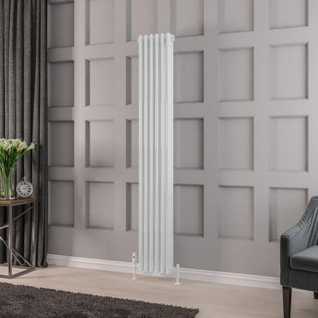 Totally Rads Column Radiators Eastbrook Rivassa Traditional 3 Column Radiator in White