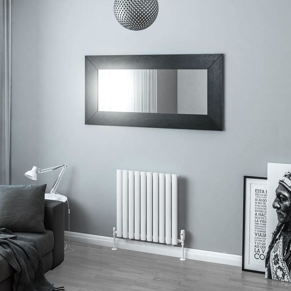 Eastbrook Panel Radiator Eastbrook Tunstall Straight Horizontal Designer Radiator in Matt White 600 x 589