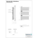 Eastbrook Designer Towel Radiator Eastbrook Helmsley Straight Vertical Designer Towel Rail in Matt Black