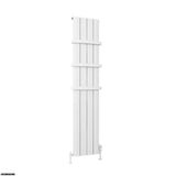 Eastbrook Panel Radiator Eastbrook Peretti Straight Vertical Aluminium Radiator in Matt White