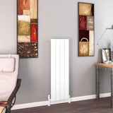 Eastbrook Panel Radiator Eastbrook Charlton Vertical Designer Radiator in Matt White 1200 x 375 / Electric Only