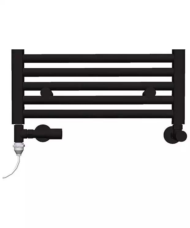 Tissino Dual Fuel Radiator Valves - Wall Plumbing Connection - Matt Black - THU-209-MN