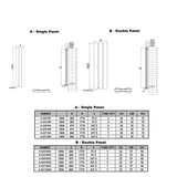Reina Panel Radiator Reina Gio Aluminium Vertical Double Panel Central Heating Designer Radiator