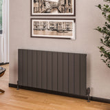 Eastbrook Eastbrook Rosano Straight Horizontal Aluminium Radiator  in Matt White 600 x 1230 / Central Heating