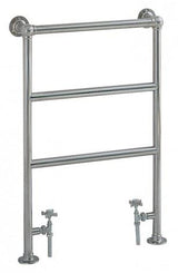 Heritage Portland Traditional Heated Towel Rail - Floor Mounted - 850 x 575 - Chrome - AHC76