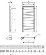 Crosswater Designer Towel Radiator Crosswater Wedge Heated Towel Rail - 500 x 1096mm  - Soft White Matt