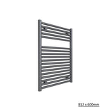 Tissino Ladder Rails Tissino Hugo2 Designer Towel Radiator in Anthracite 812 x 600 / Central Heating