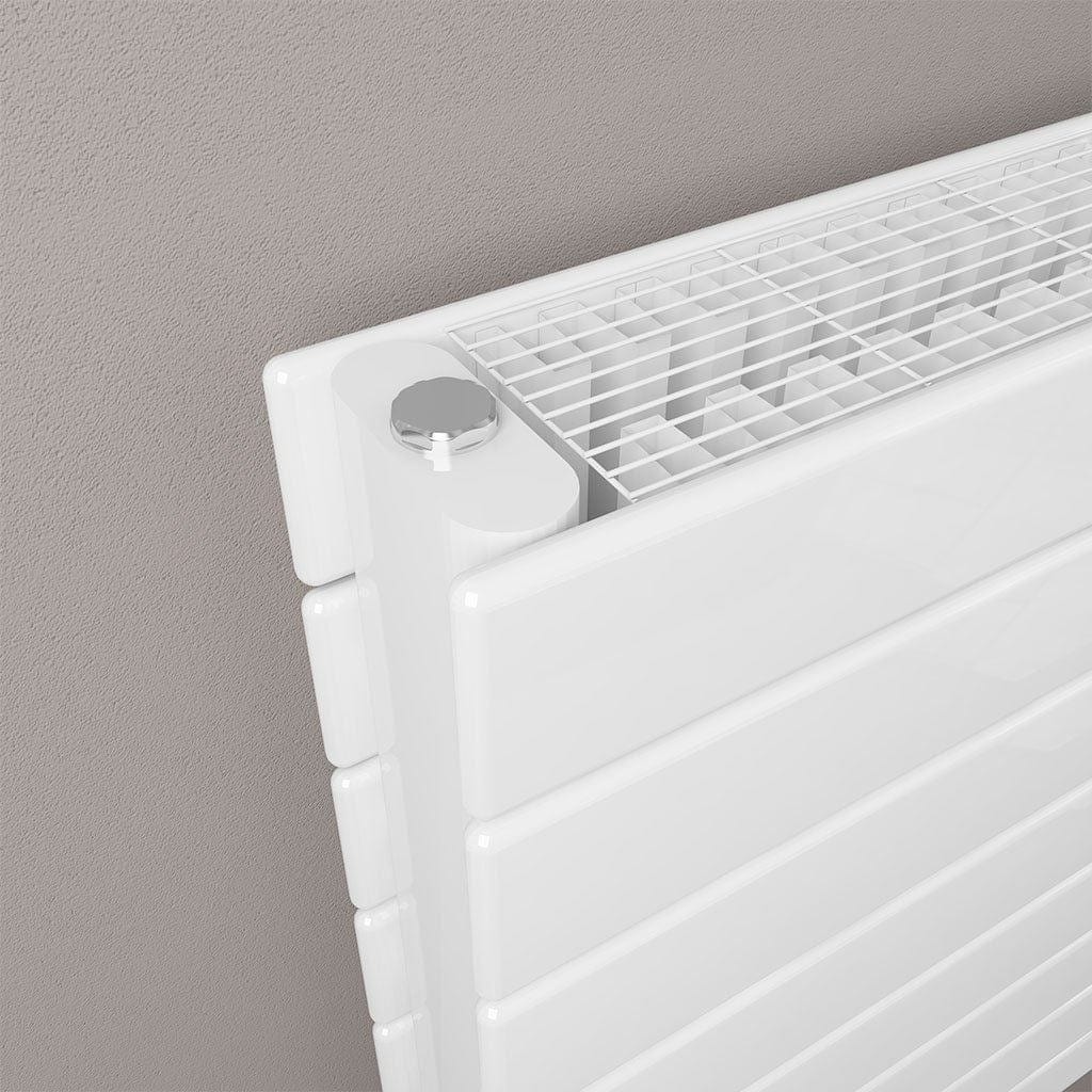 Totally Rads Ladder Rails Eastbrook Wendover Curved Vertical Heated Towel Rail in White