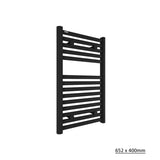 Tissino Ladder Rails Tissino Hugo2 Designer Towel Radiator in Matt Black 652 x 400 / Electric Only