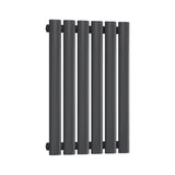 Aquarius Bathrooms Column Radiator Aquarius Athens Single Horizontal Column Radiator in Anthracite 600 x 360mm / Anthracite