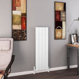Eastbrook Panel Radiator Eastbrook Charlton Vertical Designer Radiator in Matt White 1200 x 375 / Central Heating