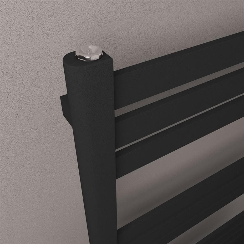 Eastbrook Ladder Rail Eastbrook Defford Vertical Designer Heated Towel Rail -  800 x 500mm - Matt Black