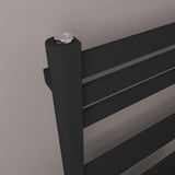 Eastbrook Ladder Rail Eastbrook Defford Vertical Designer Heated Towel Rail -  800 x 500mm - Matt Black