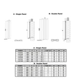 Reina Panel Radiator Reina Gio Aluminium Vertical Double Panel Central Heating Designer Radiator