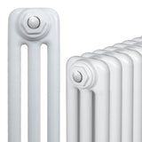 MHS Radiators Column Radiator MHS Multisec Traditional 3 Column Radiator in Traffic White