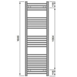 Redroom Ladder Rail Redroom Elite Straight Vertical Heated Towel Rail in Anthracite