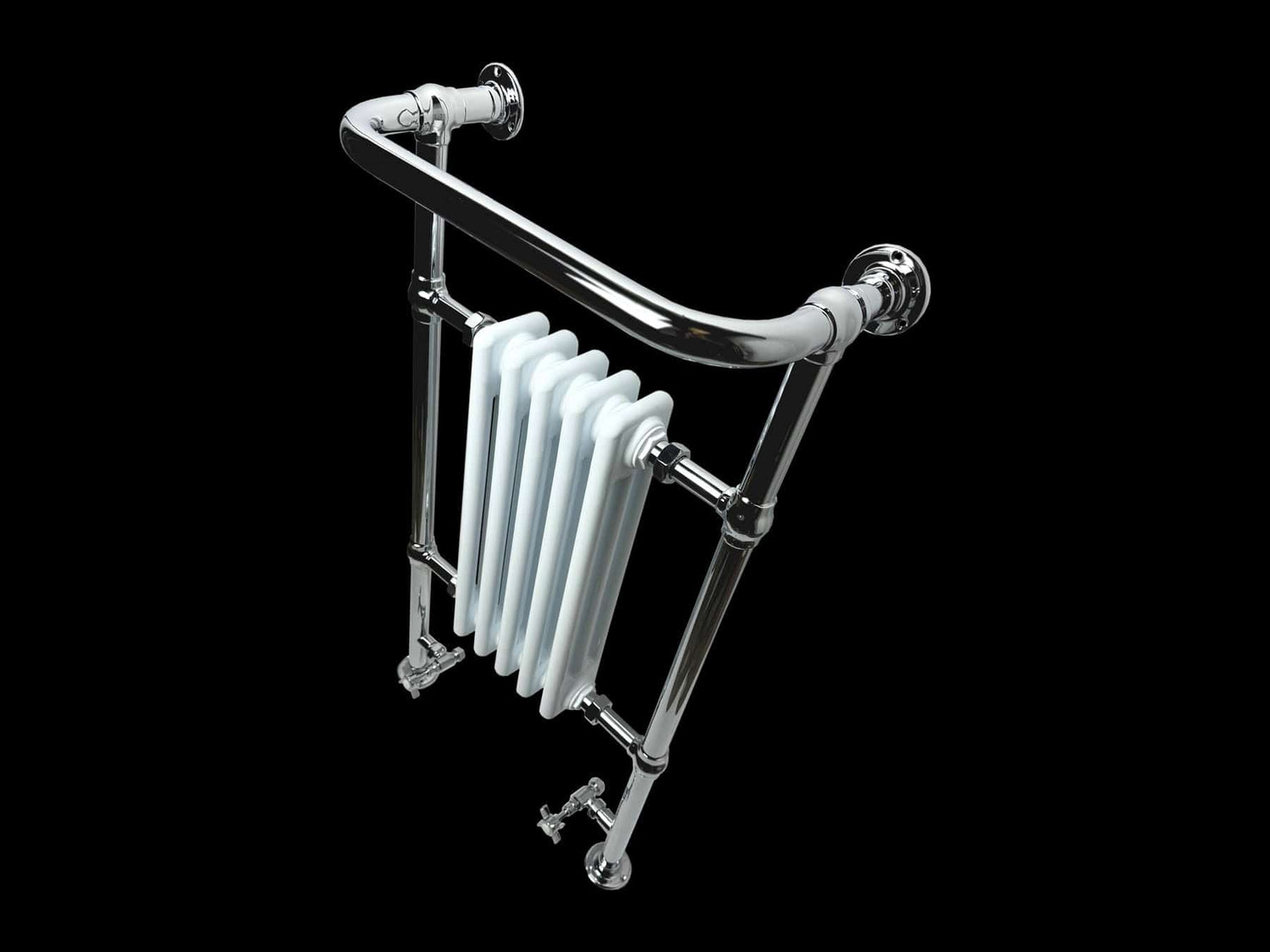 Imperial Malmo 5 Bar Traditional Radiator - 960 x 538 - Chrome/White ...