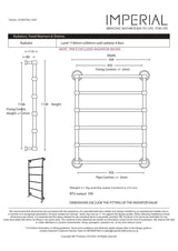 Imperial Traditional Towel Rail Imperial Lund Traditional Wall Mounted Heated Towel Rail in Polished Nickel