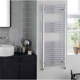 Vogue Ladder Rails Vogue Axis Straight Ladder Towel Rail in Chrome 1400 x 500 / Central Heating