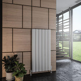 Eastbrook Panel Radiator Eastbrook Guardia Straight Vertical Aluminium Radiator in Matt Grey 1200 x 565mm