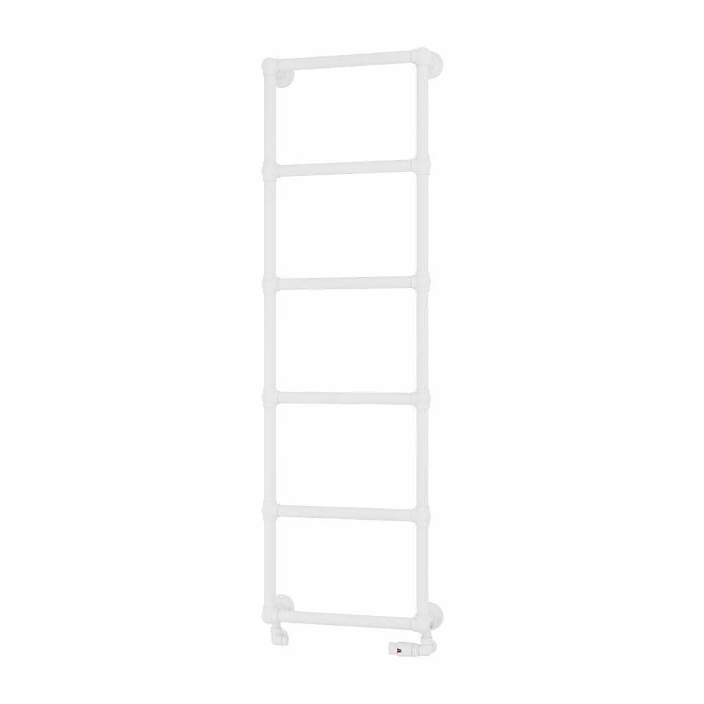 Eastbrook Traditional Towel Rail Eastbrook Stour Vertical Traditional Heated Towel Rail in Matt White 1550 x 500 / Electric Only
