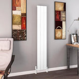 Eastbrook Panel Radiator Eastbrook Charlton Vertical Designer Radiator in Matt White 1800 x 280 / Dual Fuel