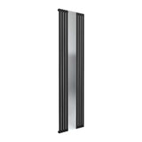 Reina Panel Radiator Reina Reflect Vertical Central Heating Radiator with Mirror Black