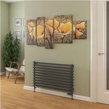 Eastbrook Designer Towel Radiator Eastbrook Murano Horizontal Designer Radiator in Matt Anthracite 600 x 1000mm