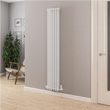 Eastbrook Column Radiator Eastbrook Murano Vertical Designer Radiator in Gloss White 1800 x 310mm
