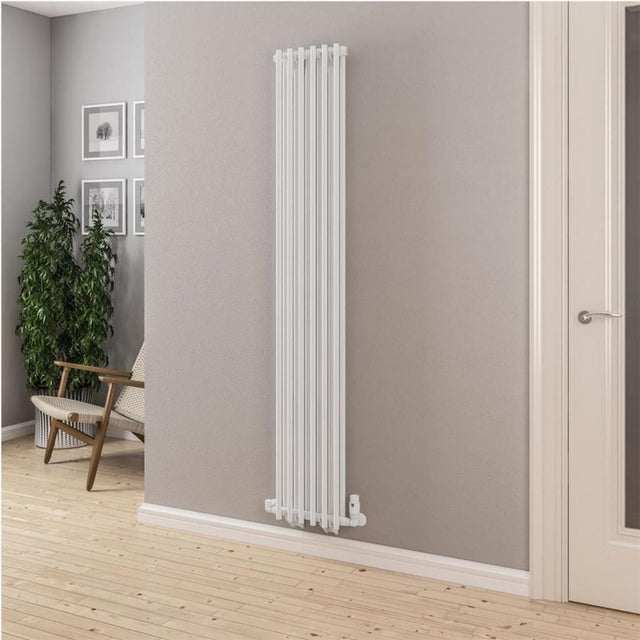 Eastbrook Column Radiator Eastbrook Murano Vertical Designer Radiator in Gloss White 1800 x 310mm
