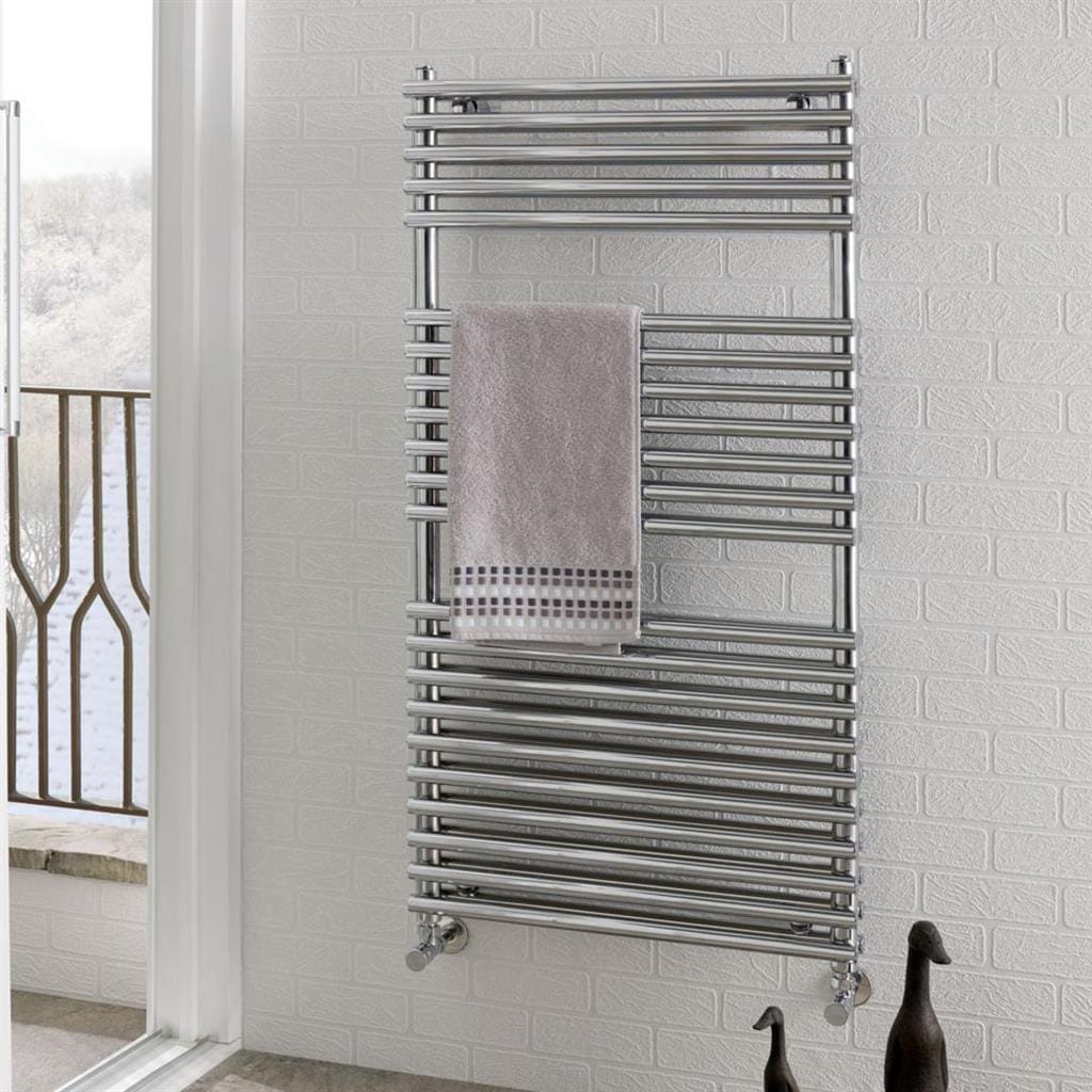 Eastbrook Ladder Rail Eastbrook Biava Double Tube On Tube Heated Towel Rail - 1200mm x 500mm - Chrome