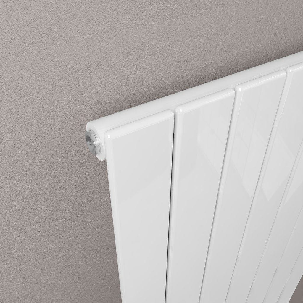Totally Rads Ladder Rails Eastbrook Wendover Curved Vertical Heated Towel Rail in White