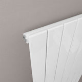 Totally Rads Ladder Rails Eastbrook Wendover Curved Vertical Heated Towel Rail in White