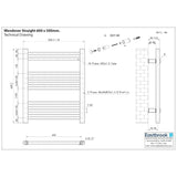 Eastbrook Wendover Straight Heated Towel Rail in Chrome