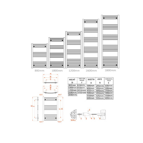Reina Ladder Rail Reina Capo Flat Heated Designer Ladder Towel Rail - 1200 x 600 mm - in Chrome