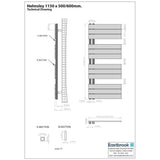Eastbrook Designer Towel Radiator Eastbrook Helmsley Straight Vertical Designer Towel Rail in Matt Black