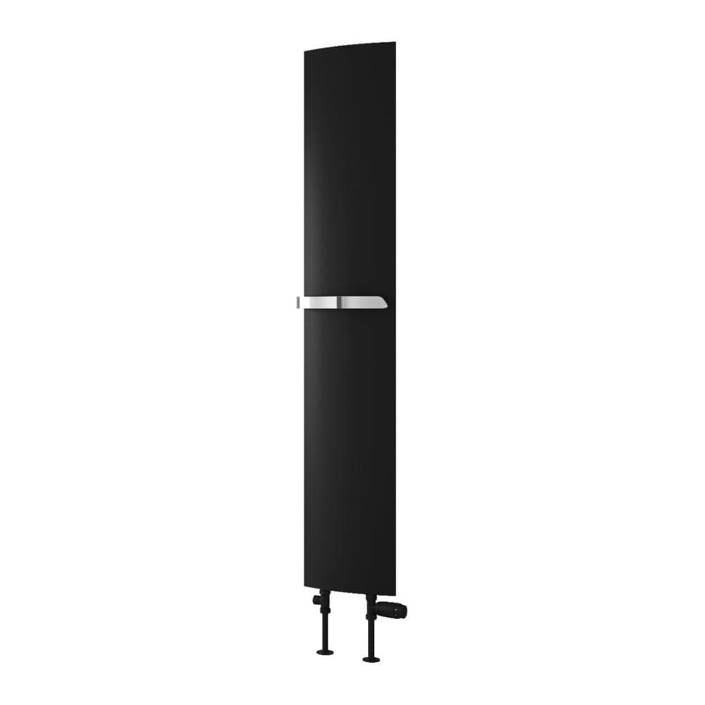Reina Flat Panel Radiator Reina Picoli Aluminium Central Heating Vertical Radiator Black / 1500 x 280mm
