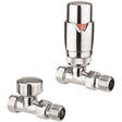 Crosswater Radiator Valves Crosswater Straight Thermostatic Radiator Valve - Pier - Chrome - RADVTRVS1C