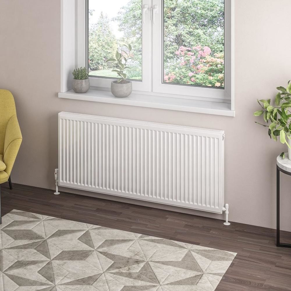 Aquarius Bathrooms Type 21 Aquarius Type 21 Compact Panel Radiator In Gloss White 600 x 1400mm