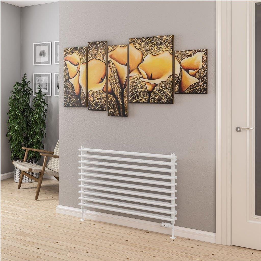 Eastbrook Designer Towel Radiator Eastbrook Murano Horizontal Designer Radiator in Gloss White 600 x 1000mm