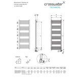 Crosswater Ladder Rail Crosswater MPRO Designer Vertical Towel Radiator in Brushed Brass
