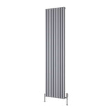 Reina Panel Radiator Reina Albano Central Heating Vertical Designer Radiator Silver / 1800 x 430mm