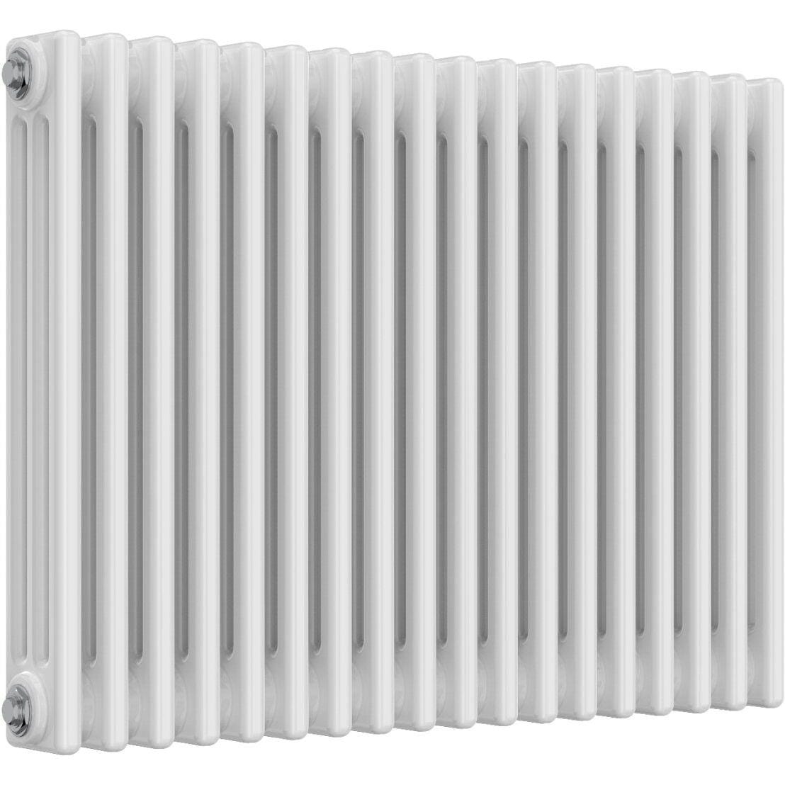 Aquarius Bathrooms Column Radiator Aquarius Foundry Horizontal 3 Column Radiator in White 600mm x 830mm