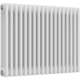 Aquarius Bathrooms Column Radiator Aquarius Foundry Horizontal 3 Column Radiator in White 600mm x 830mm