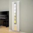 Reina Panel Radiator Reina Reflect Vertical Central Heating Radiator with Mirror White