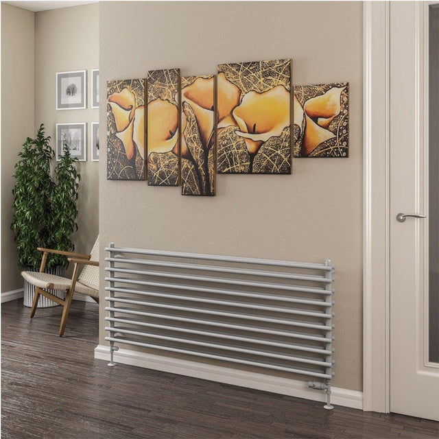 Eastbrook Designer Towel Radiator Eastbrook Murano Horizontal Designer Radiator in Matt Grey 600 x 800mm