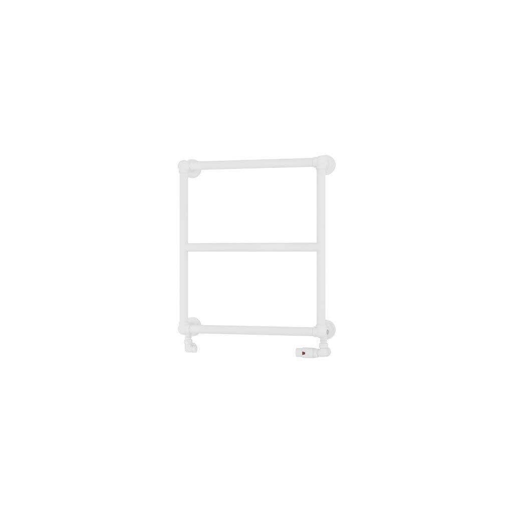 Eastbrook Traditional Towel Rail Eastbrook Stour Vertical Traditional Heated Towel Rail in Matt White 690 x 600 / Central Heating