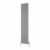 Reina Panel Radiator Reina Albano Central Heating Vertical Designer Radiator Silver / 1800 x 350mm
